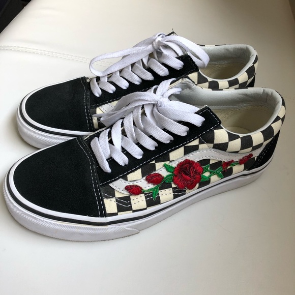 rose vans custom